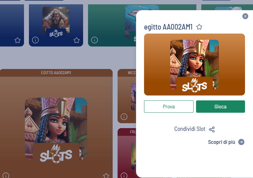 Condividi la tua my slot