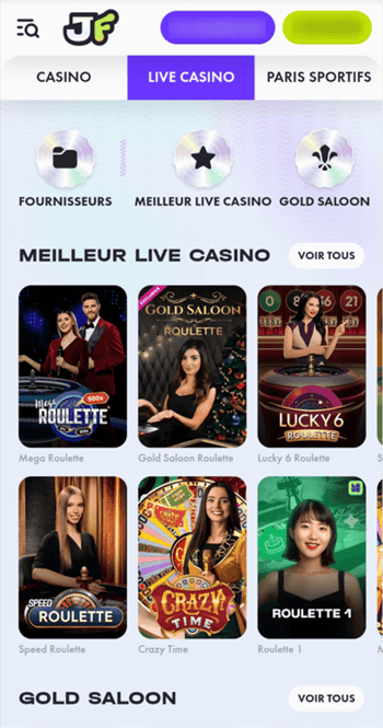 Jackpot Frenzy Casino sur Mobile