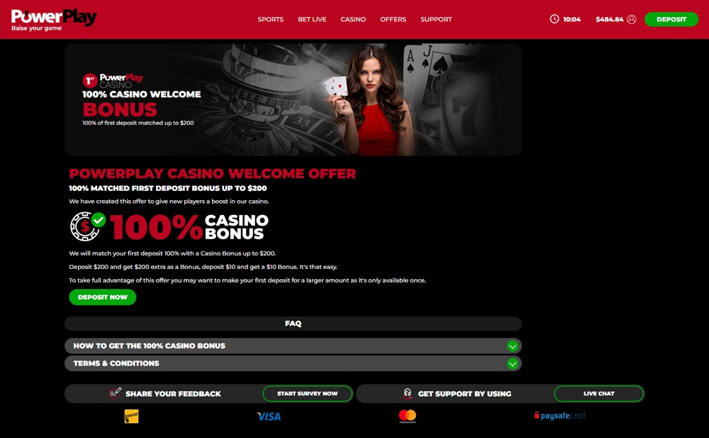 PowerPlay Casino Bonus