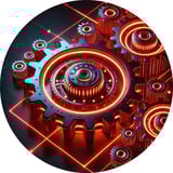 black and red gears