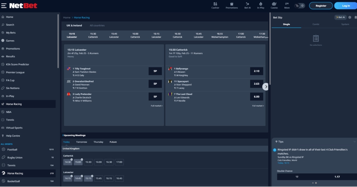NetBet Racing Features