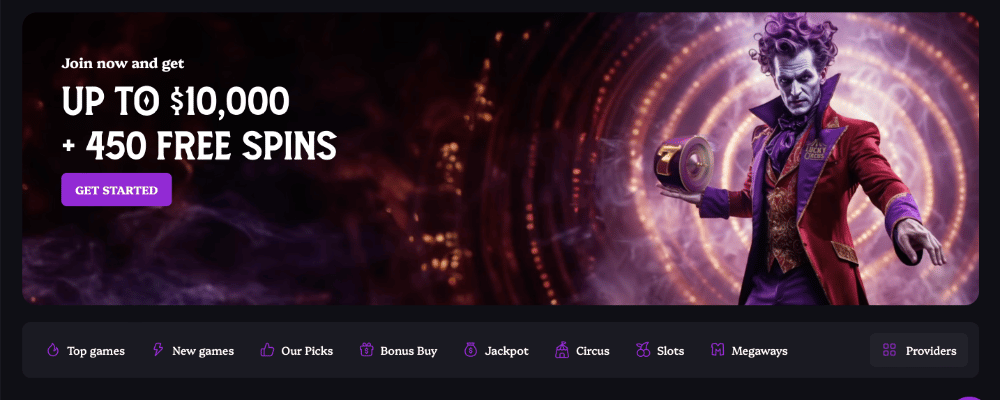 Using the Lucky Circus Casino Website