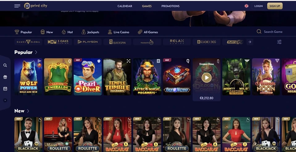 Using the Prive City Website