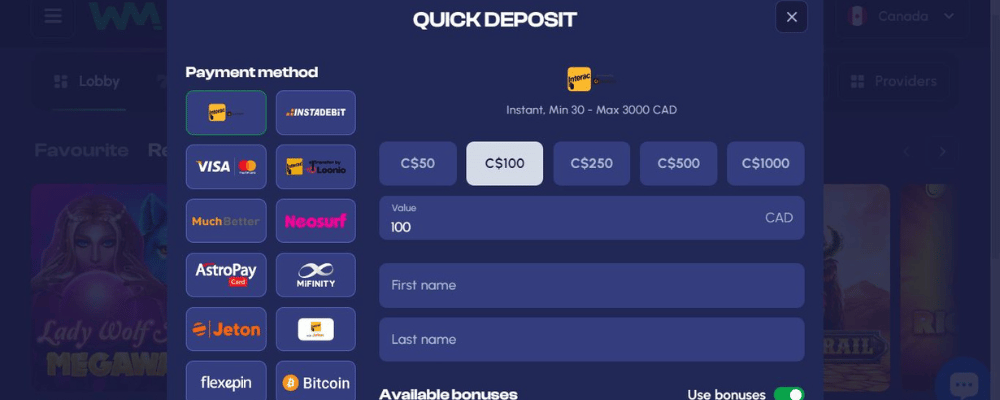 Winmaker Casino Deposit Money